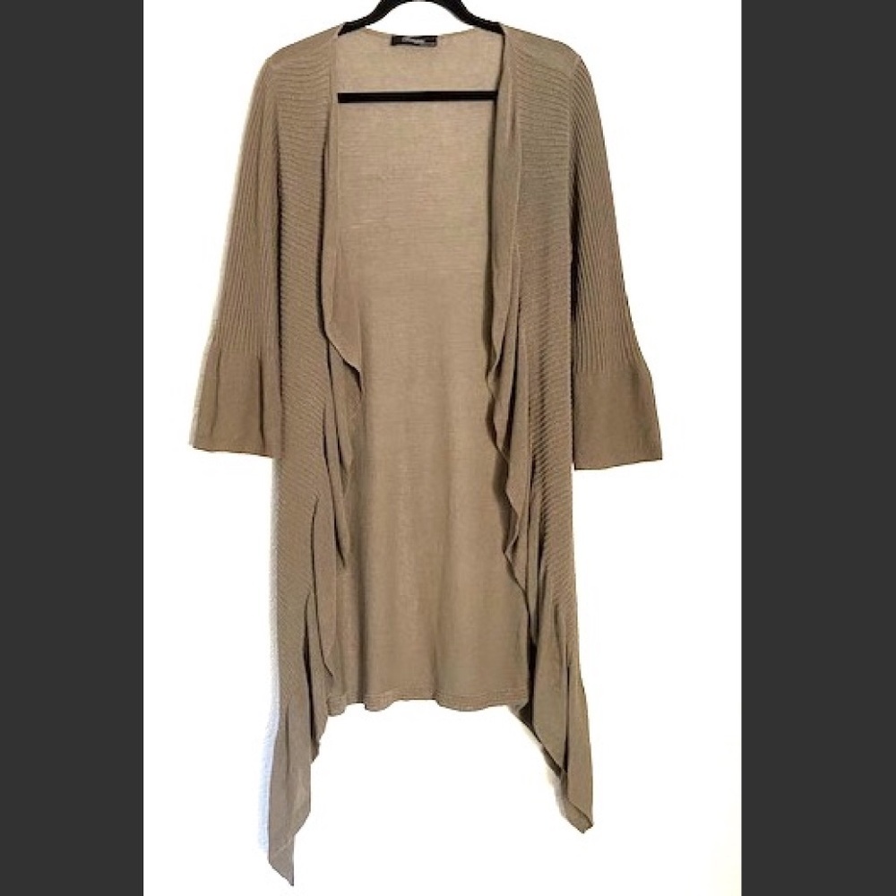 PERUZZI Made In Italy Knit Long Open Cardigan Lg